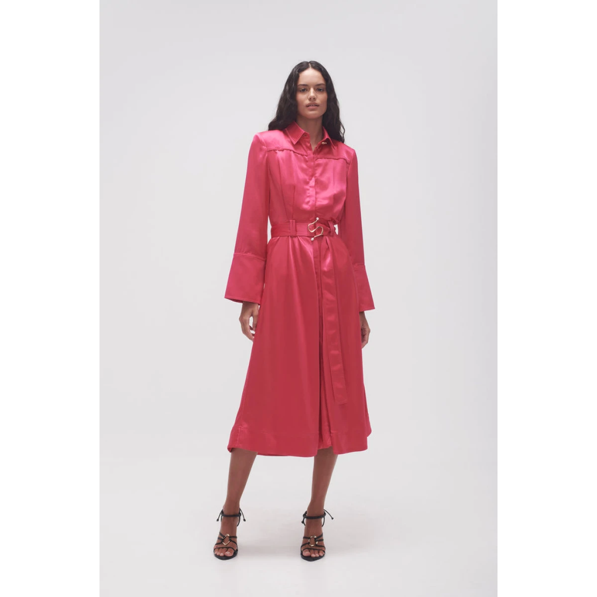 Echo Belted Midi Shirt Dress