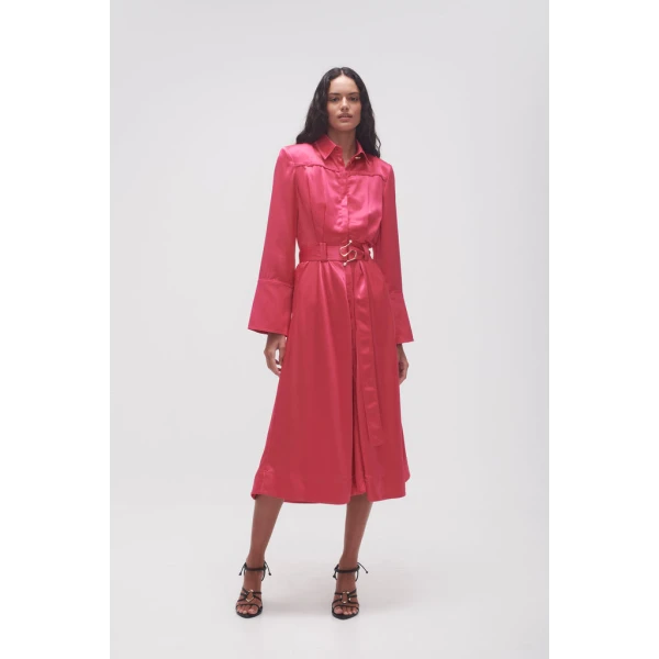 Echo Belted Midi Shirt Dress