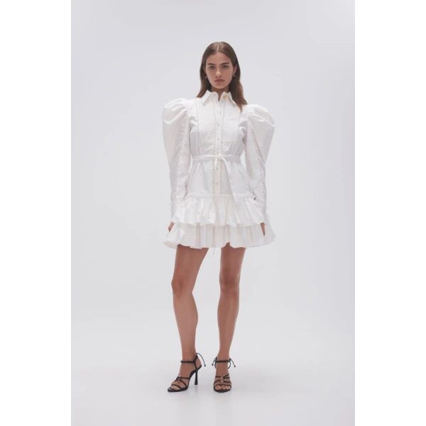 Florence Pearl Trim Mini Dress