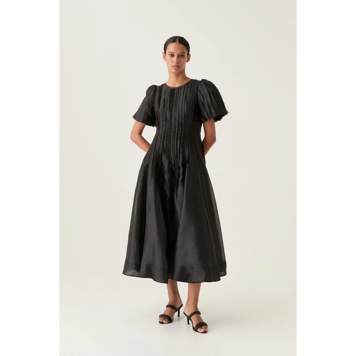 Nova Pleated Midi Dress