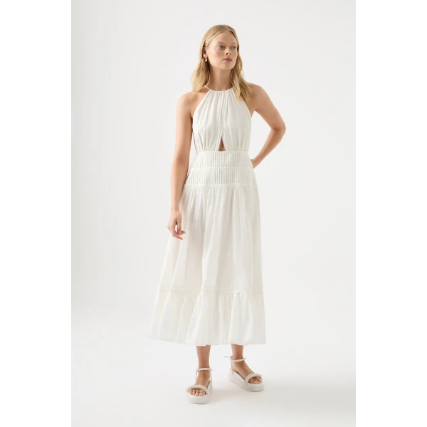 Renata Eyelash Midi Dress