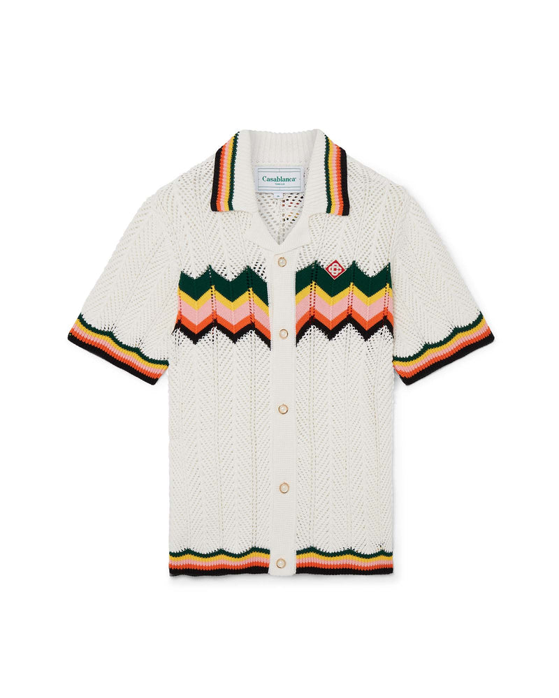 Casablanca Chevron Lace Shirt