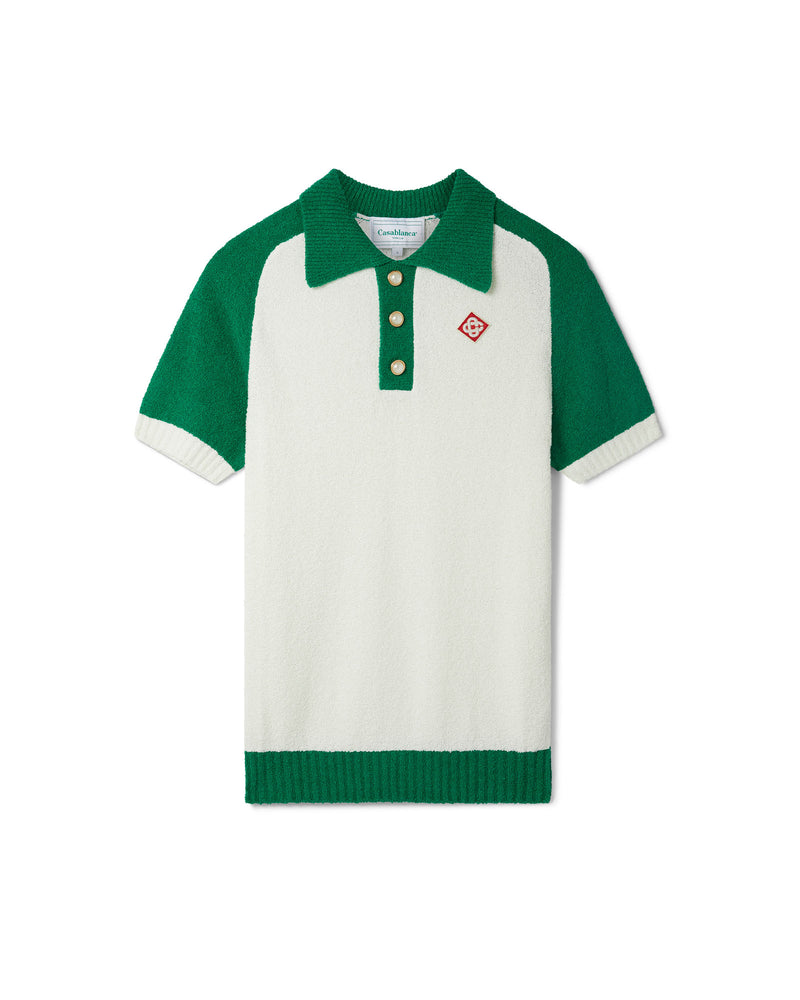 Casablanca Colour Block Boucle Polo Shirt