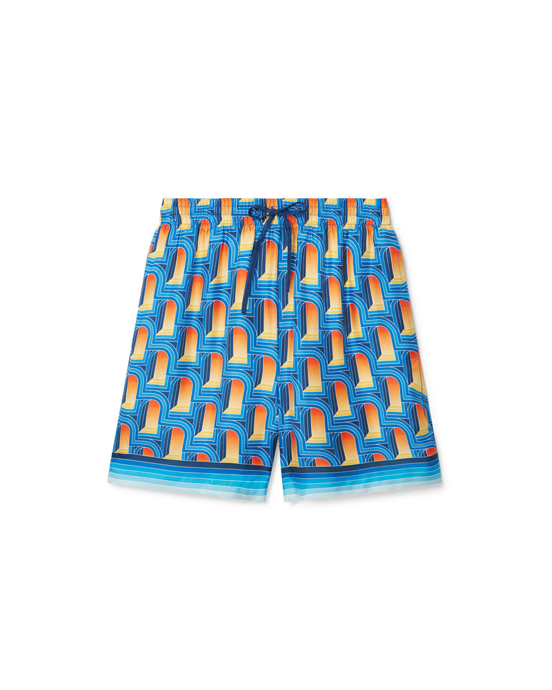 Casablanca L’Arche De Nuit Silk Shorts