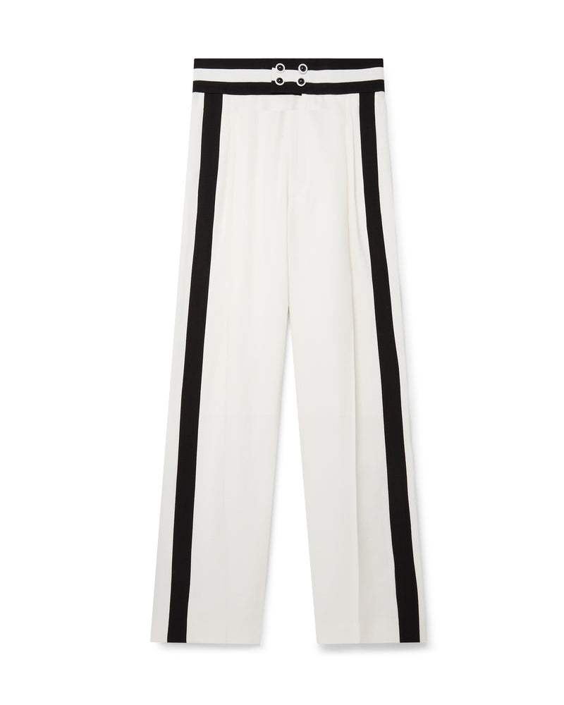 Casablanca Off-White High Waisted Cummerbund Trousers