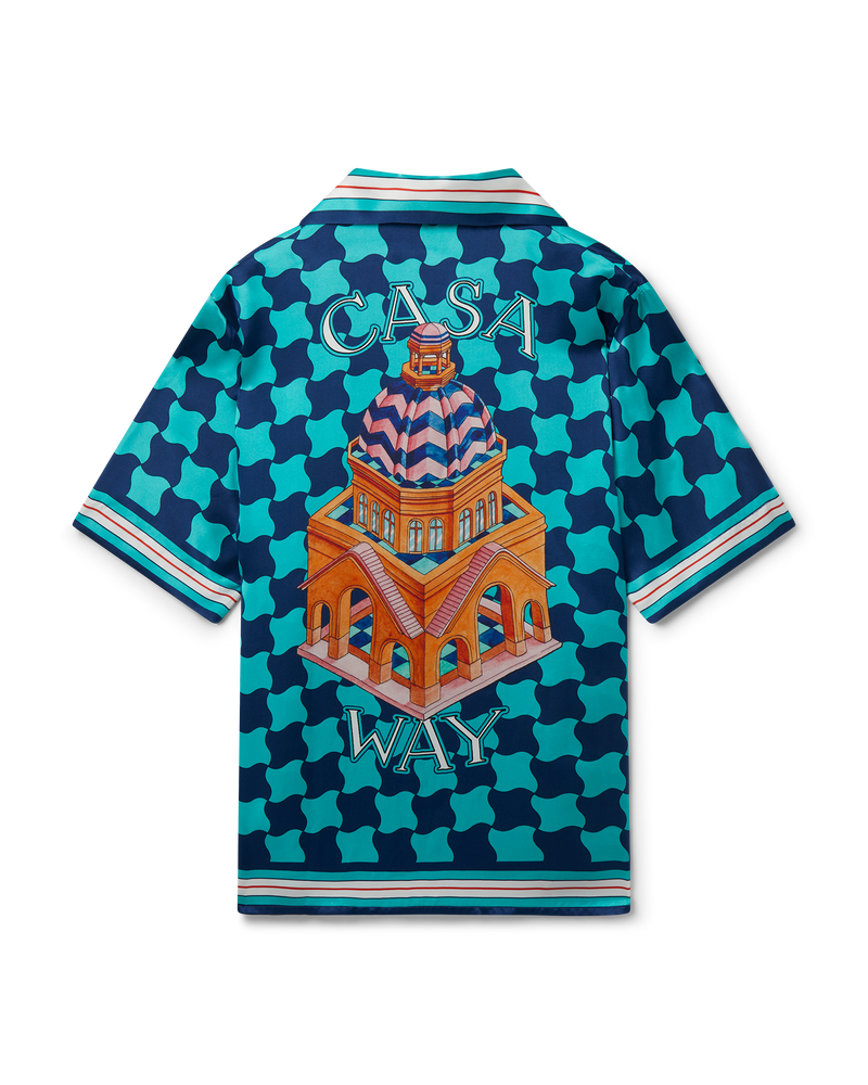 Casablanca Pool Tile Silk Shirt