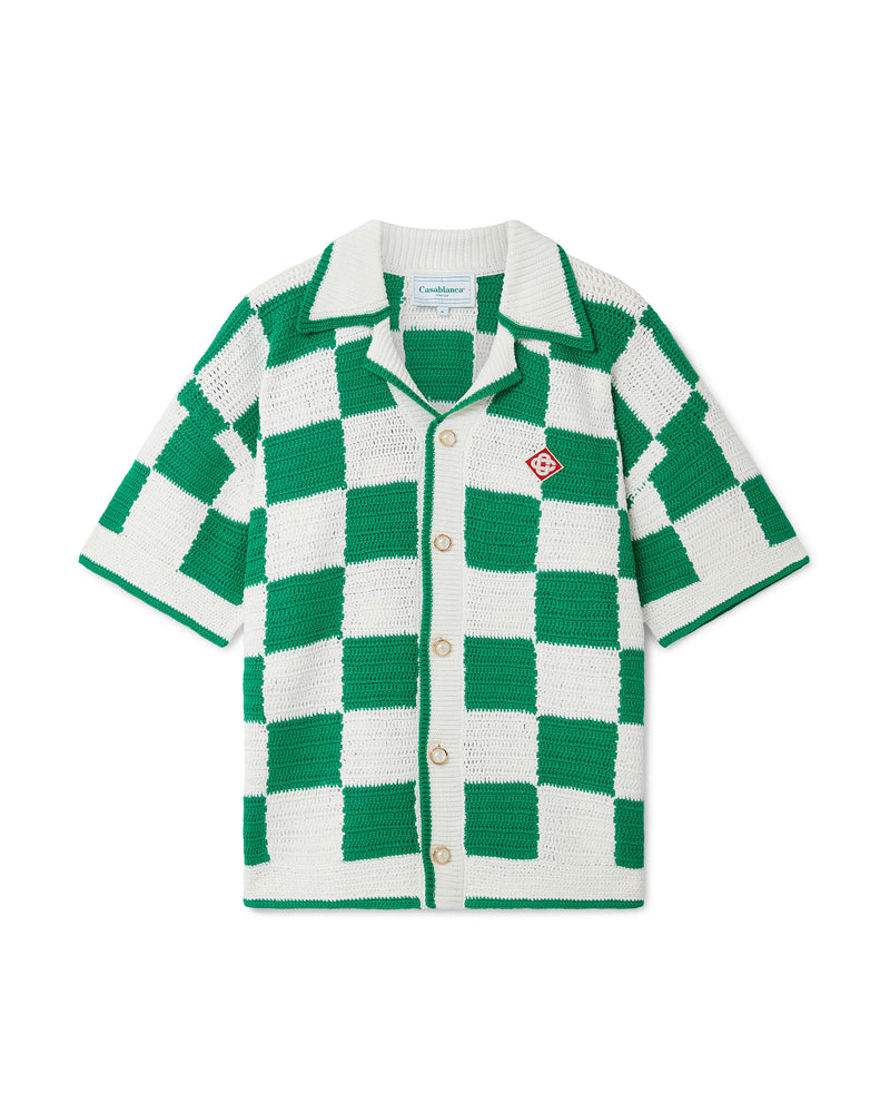 Casablanca Scuba Crochet Shirt