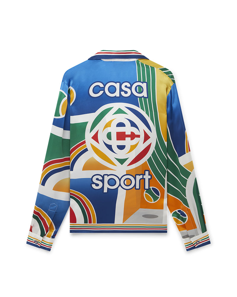 Casablanca Sport Grid Silk Shirt