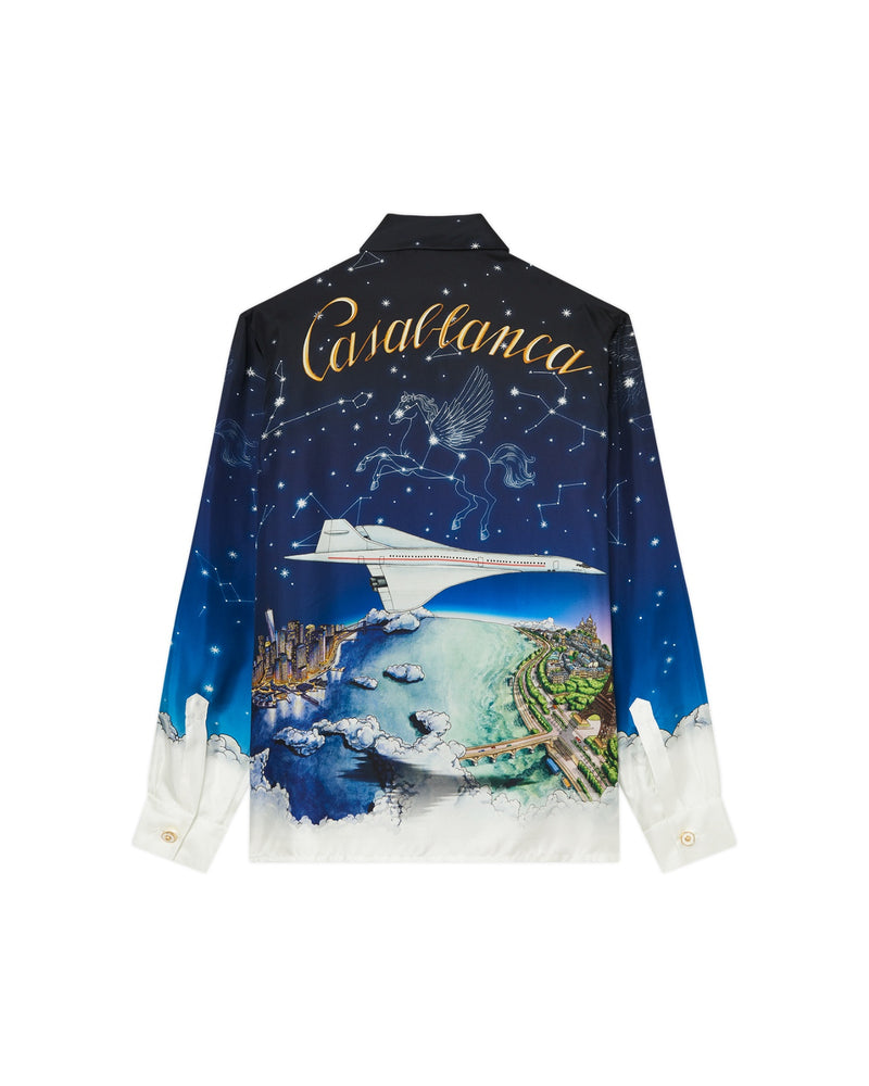 Casablanca Vol De Nuit Silk Shirt