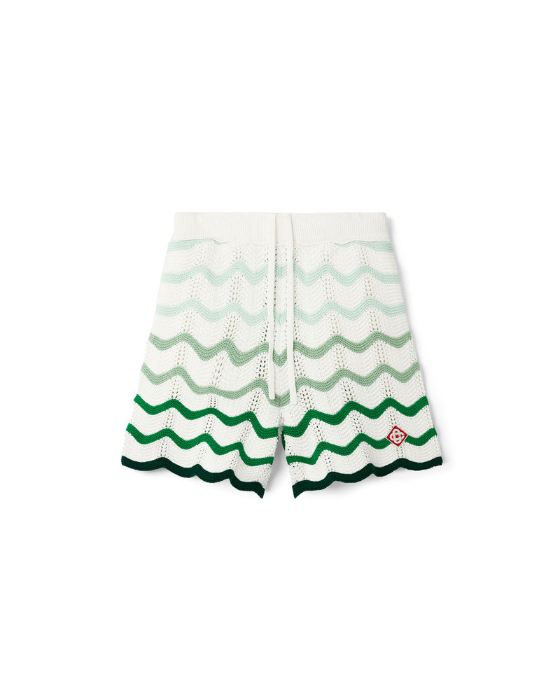 Casablanca Wavy Gradient Crochet Shorts
