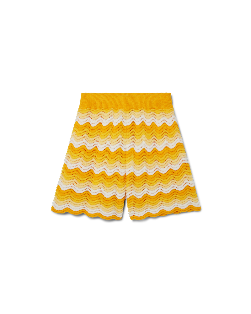 Casablanca Wavy Gradient Crochet Shorts
