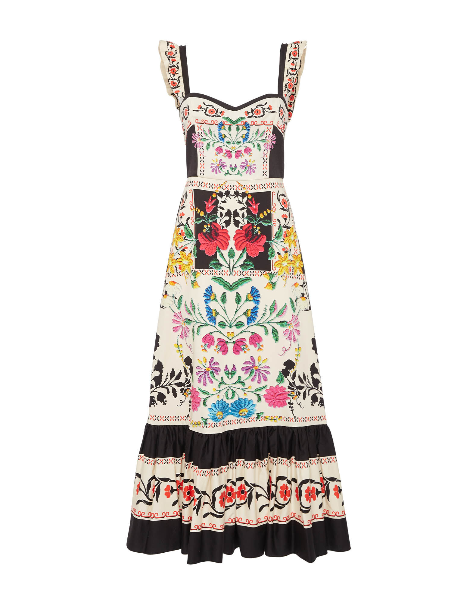 La DoubleJ Gingerbread Dress Plaza Placée Ivory in Flat Cotton Stretch - Dresses - Milanese Maximalist Fashion at Coveti