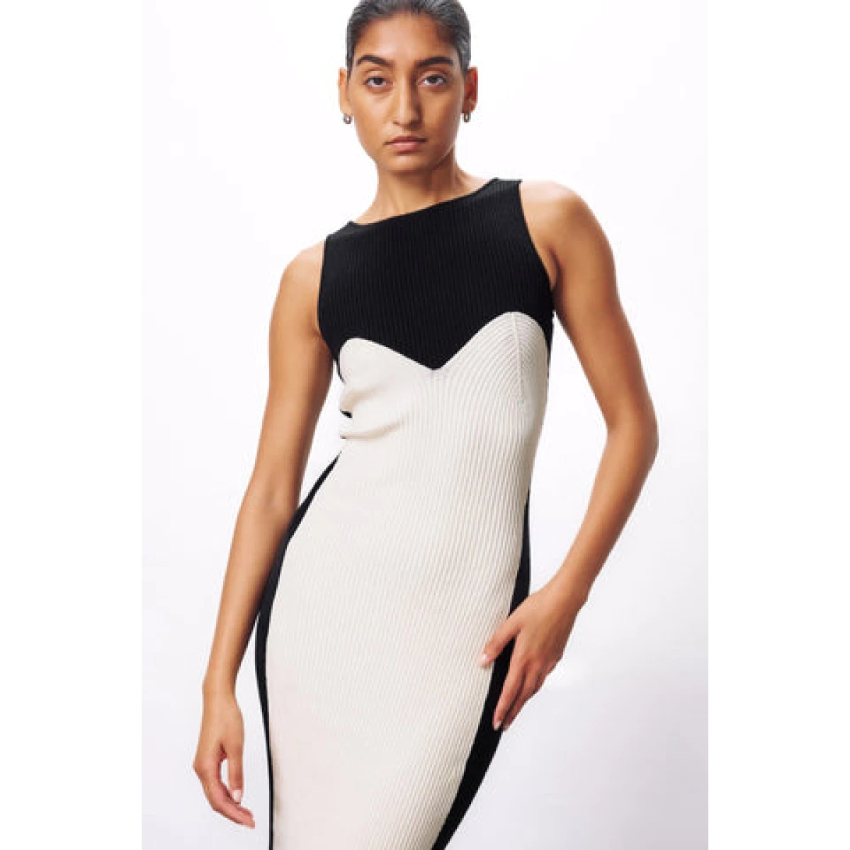 Mara hoffman black and white dress best sale