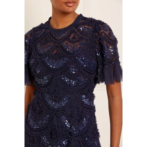 Navy needle and thread dress best sale