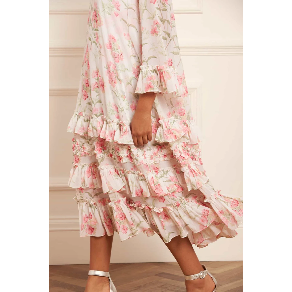 Needle and thread chiffon maxi skirt best sale