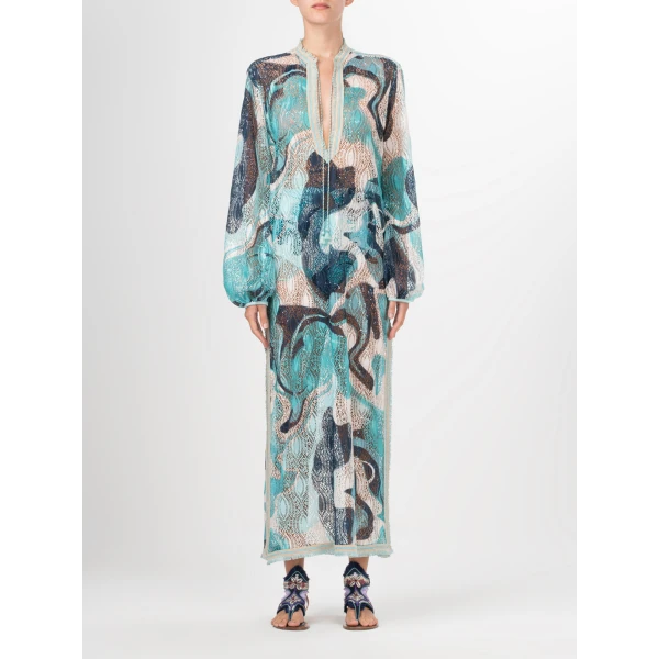 Akira Tunic Turquoise Marble