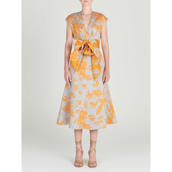 Toledo Dress Apricot Silver