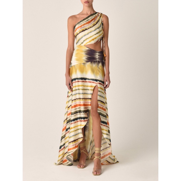 Whitney Dress Multi Hazy Stripe