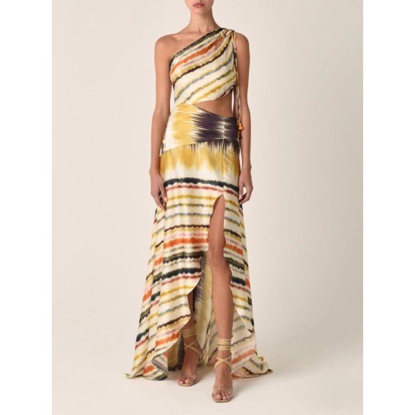 Whitney Dress Multi Hazy Stripe