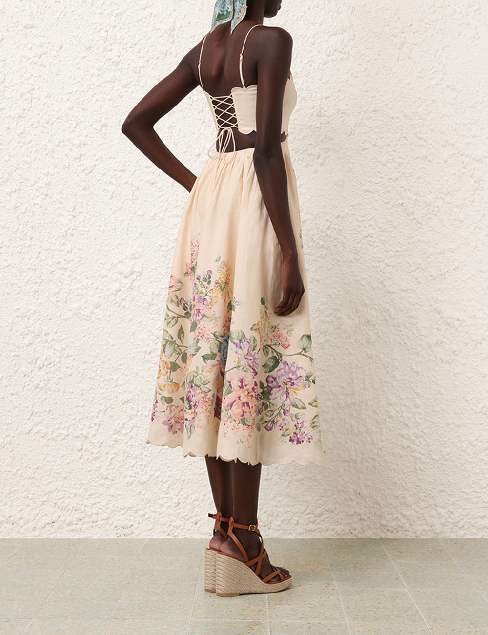 【Zimmermann】ピクニックコーラル バードプリント ミディドレス org.jpg