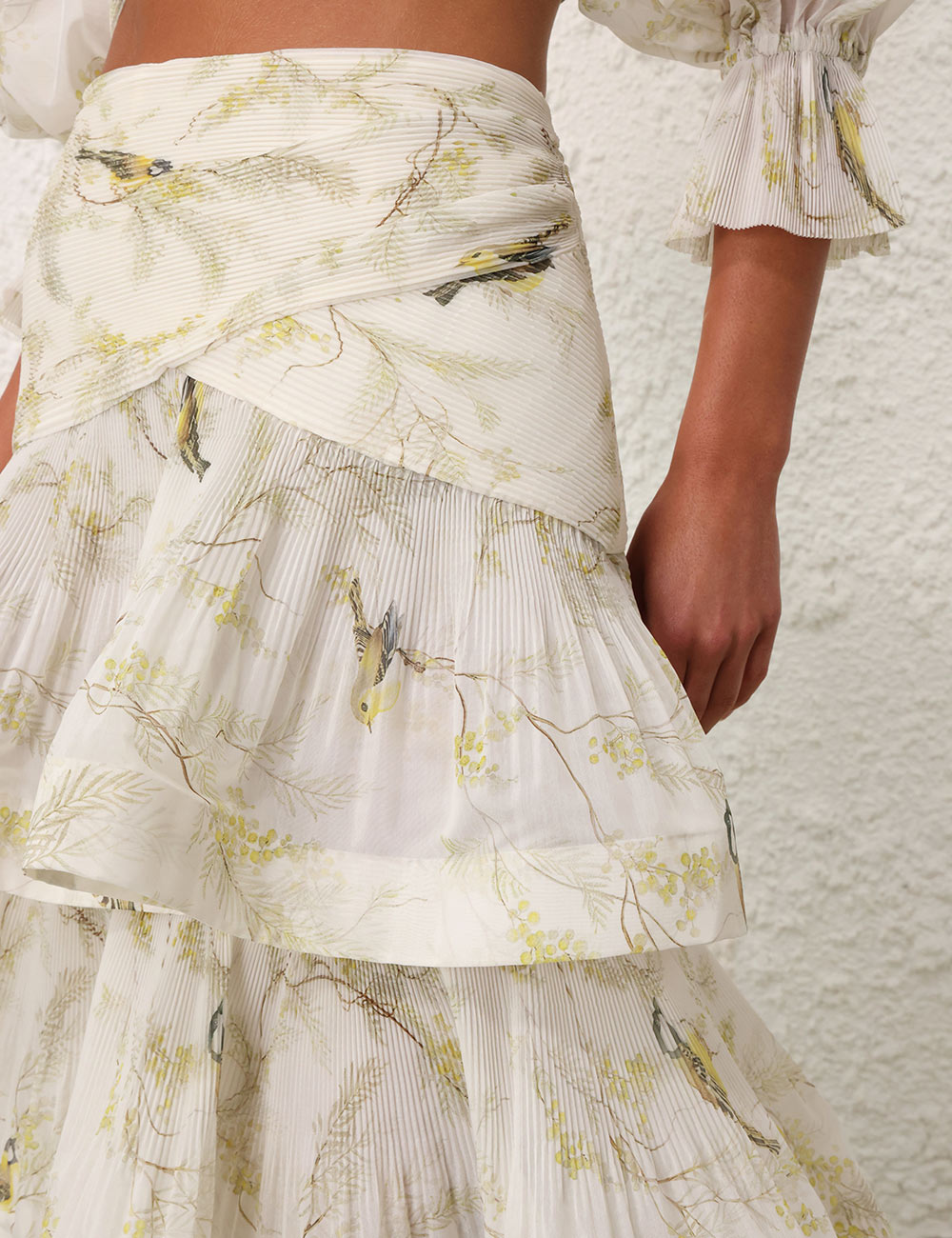 【Zimmermann】PLEATED TIERED SKIRT プリーツ ミディスカート Zimmermann PLEATED TIERED SKIRT | REVERSIBLE