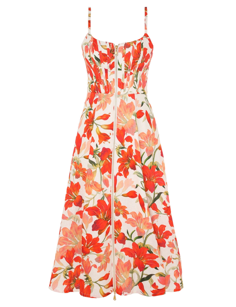 Tranquillity Zipped Midi Dress – Coveti