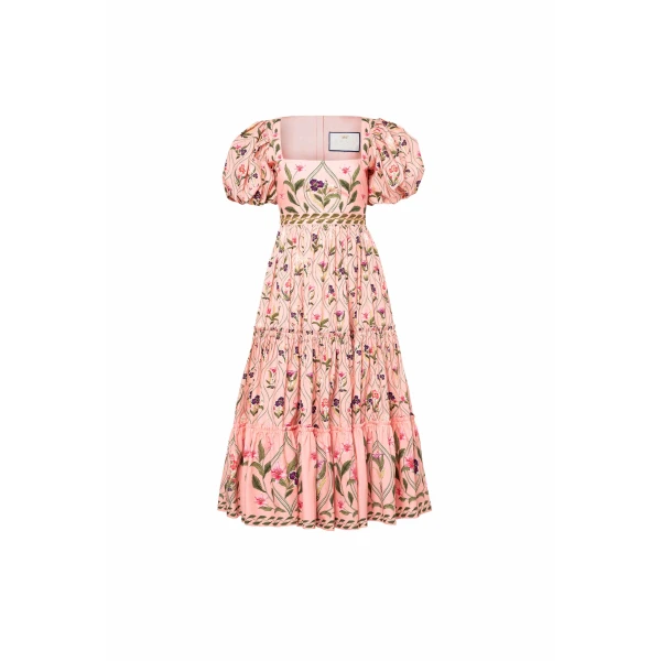 Agua By Agua Bendita Alga Pacifico Embroidered Midi Dress