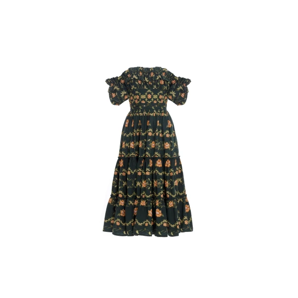 Agua By Agua Bendita Banana Esoterico Cotton Midi Dress