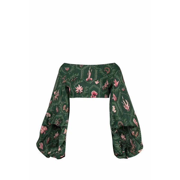 Agua By Agua Bendita Duria Encaje Cropped Top