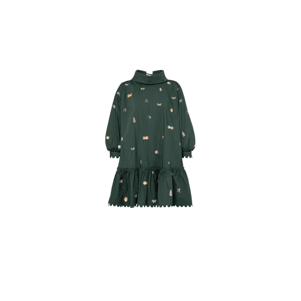 Agua By Agua Bendita Hibisco Caracola Embroidered Mini Dress