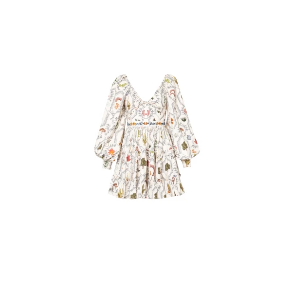 Agua By Agua Bendita Honor Encaje Embroidered Mini Dress