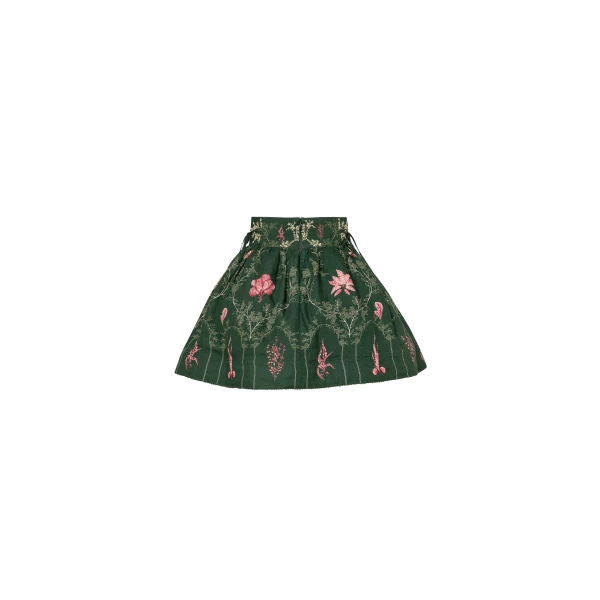 Agua By Agua Bendita Nori Encaje Embroidered Mini Skirt