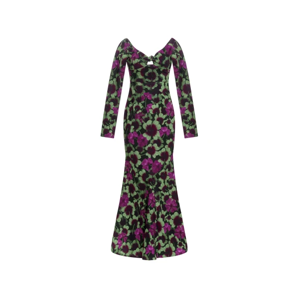 Agua By Agua Bendita Nube Fortuna Cotton Maxi Dress
