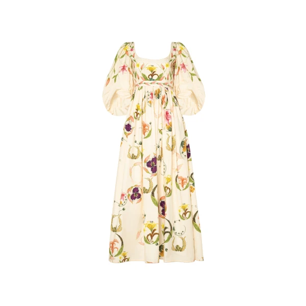 Agua By Agua Bendita Vivianne Marina Embroidered Maxi Dress