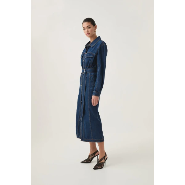 Neo Denim Midi Dress