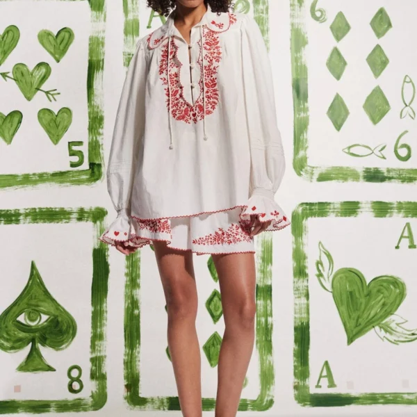 Alemais Heart Embroidered Shirt