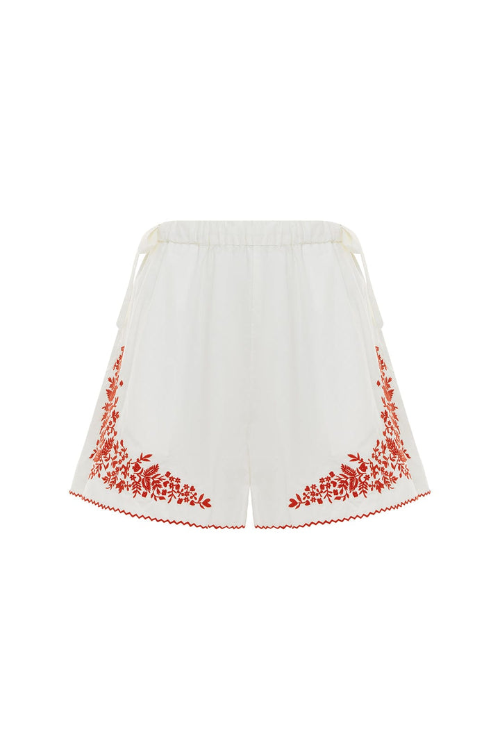 Alemais Hearts Embroidered Short