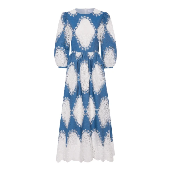 Borgo de Nor Constance Broderie Anglaise Midi Dress