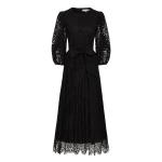 Borgo de Nor Constance Broderie Anglaise Midi Dress Black Borgo de Nor