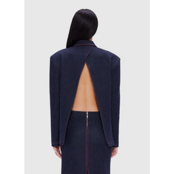 Jocelyn Denim Split Blazer - Indigo