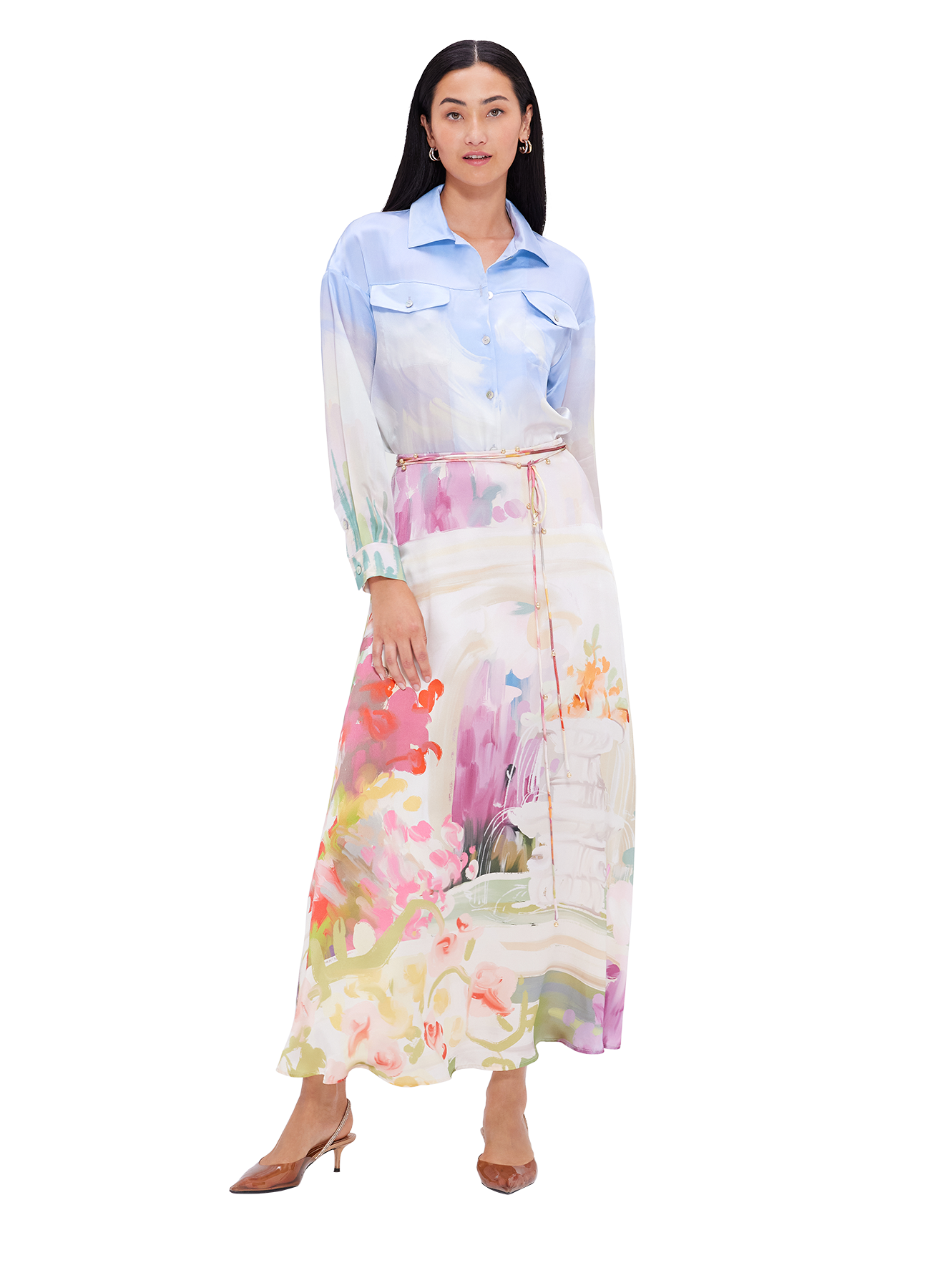 Leo Lin 'Kyra' Embellished Top and Maxi Skirt