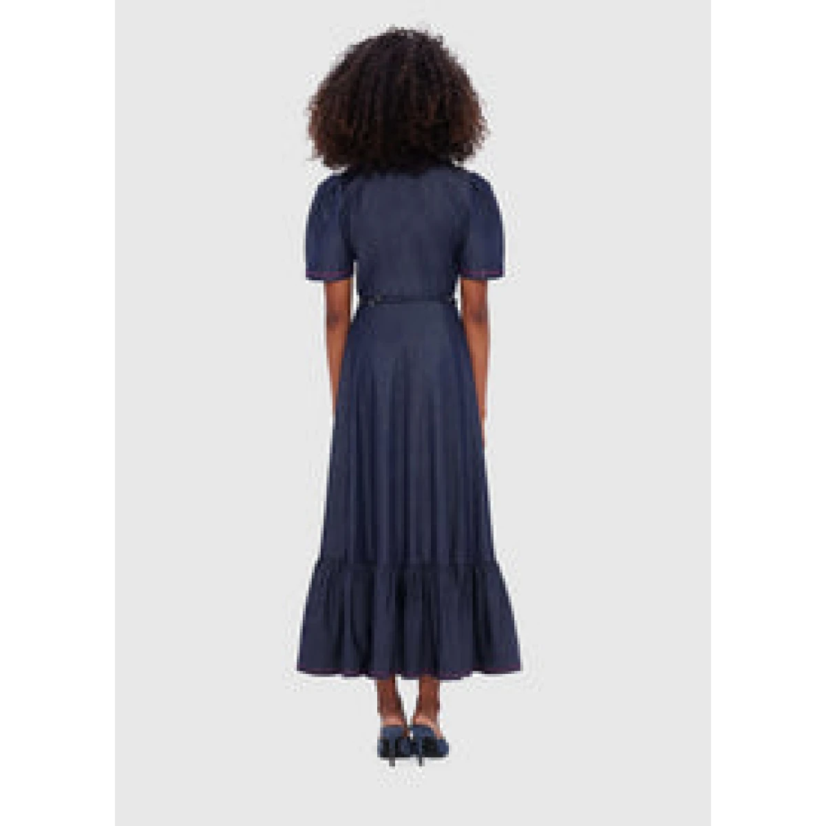 Roberta Denim Midi Dress - Indigo