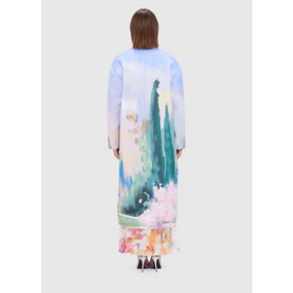 Zina Cocoon Coat - Jardin Print