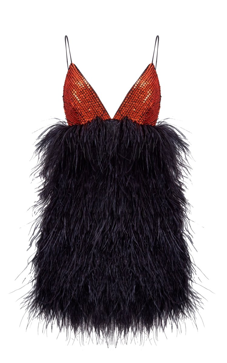 Rasario Fringe Sequined Mini Dress, view 2