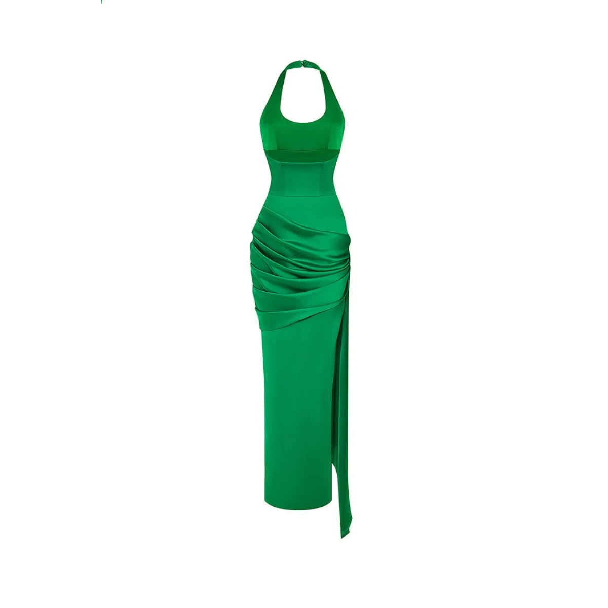 Rasario Satin Maxi Dress With A Train