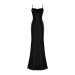 Rasario-Velvet-Draped-Maxi-Dress-With-An-Opened-Back Rasario Velvet Draped Maxi Dress With An Opened Back