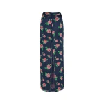 Chiffon Maxi Skirt Navy Flower Print