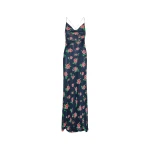 Chiffon Maxi Slip Dress Navy Flower Print