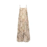 Chiffon Maxi Wide Dress Leopard Print