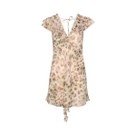 Chiffon Mini Ruffle Dress Leopard Print